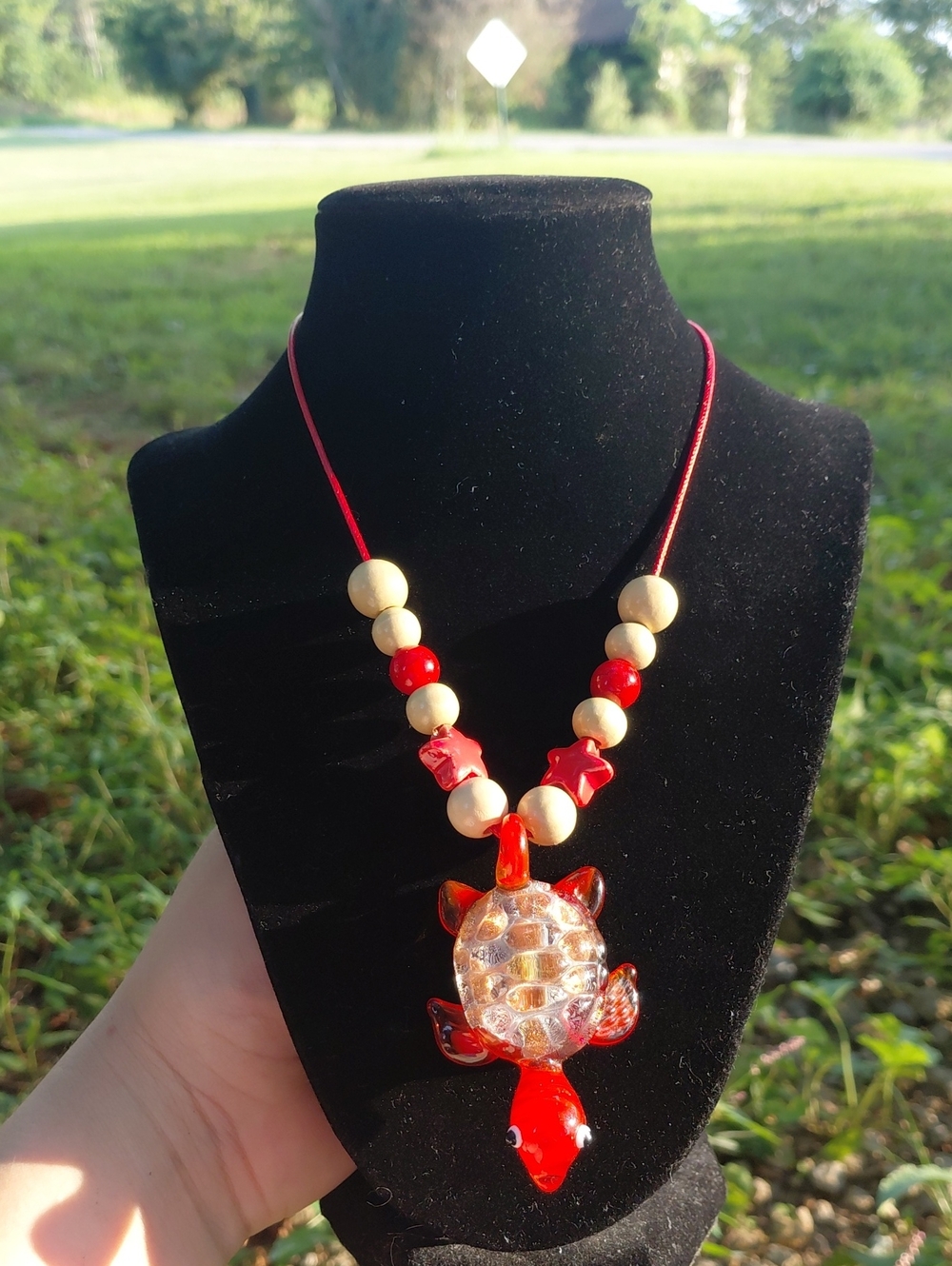 Handcraftes Turtle Pendant Necklace